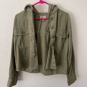 American Eagle Green Hooded Jacket